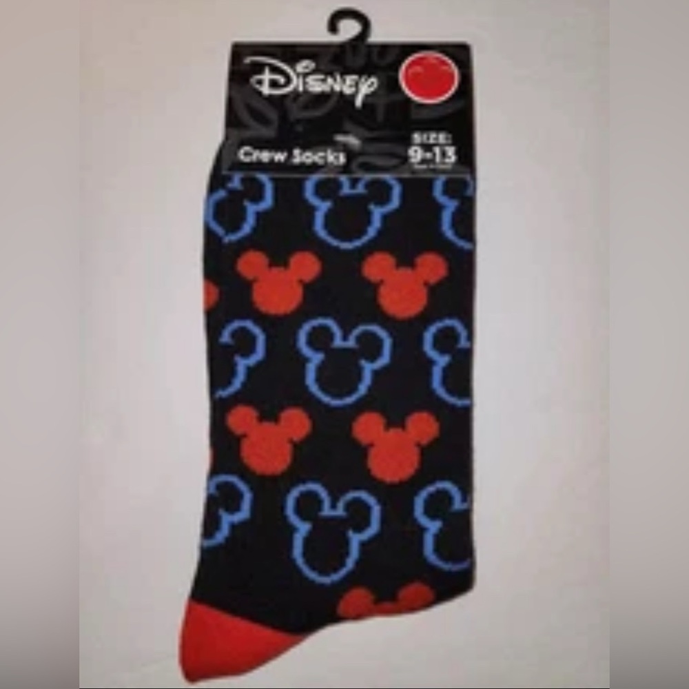 Disney Men's Casual Socks -Black Mickey Mouse Design